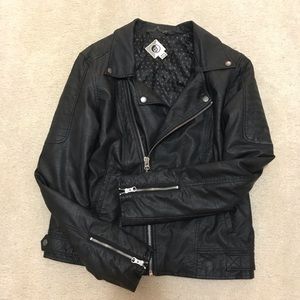 Black Leather Jacket Size Medium